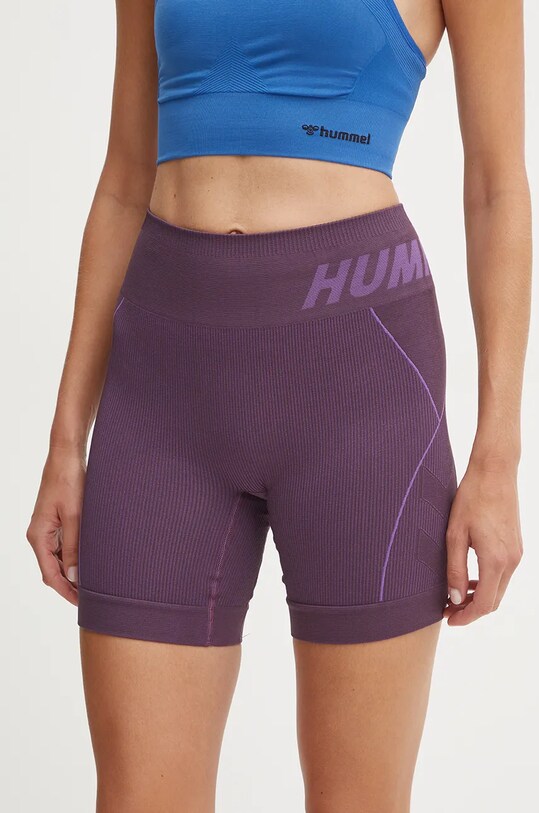 Hummel pantaloni scurți de antrenament Christel tricotaj violet 213755