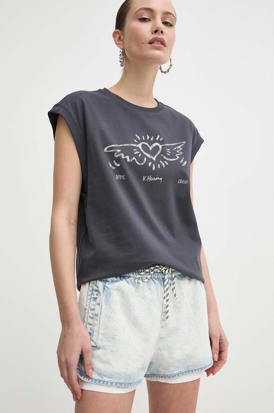 Miss Sixty szorty jeansowe JJ5960 bawełna niebieski 6L1JJ5960000