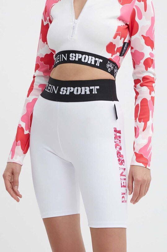 Шорты PLEIN SPORT узор белый PADC.WJT1889.STE003N