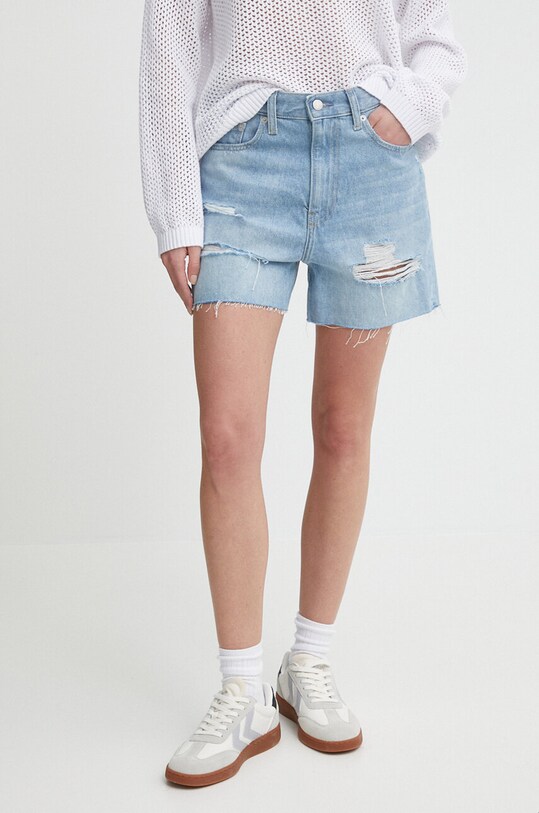 Джинсовые шорты Calvin Klein Jeans хлопок голубой J20J222803