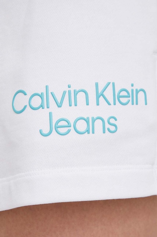 Calvin Klein Jeans pamut rövidnadrág fehér J20J223136
