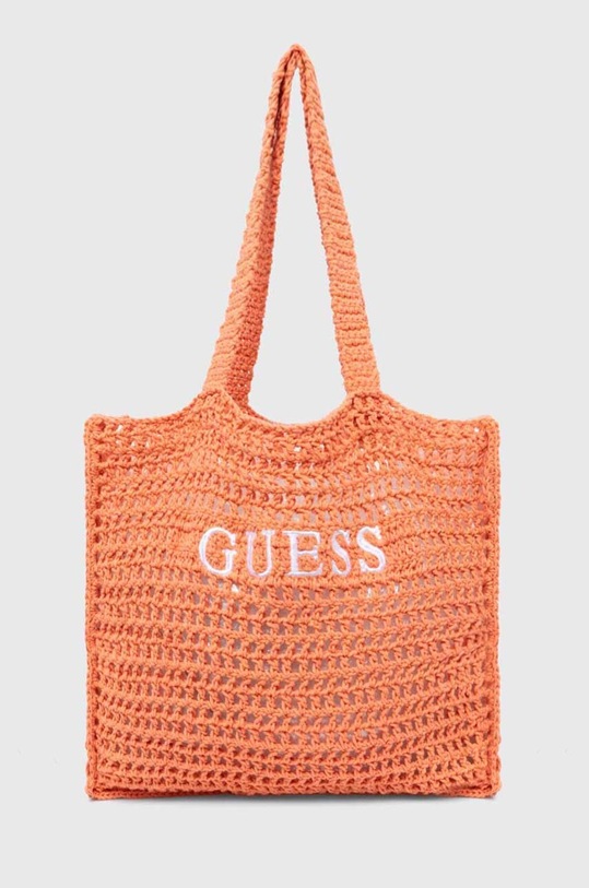 Τσάντα παραλίας Guess υφασμάτινο πορτοκαλί E4GZ09.WG4X0