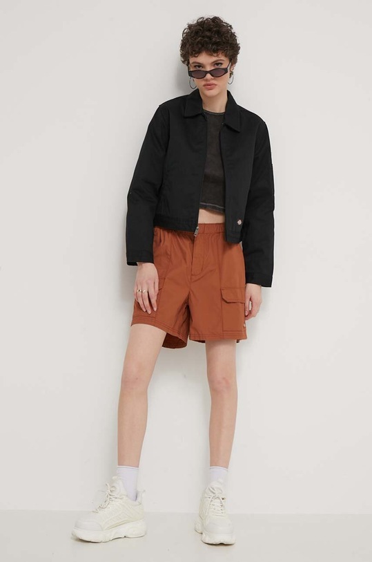 Dickies szorty bawełniane FISHERSVILLE DK0A4YRY brązowy SS24