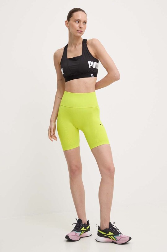 Puma pantaloni scurți de antrenament Shapelux Seamless 524386 verde SS24