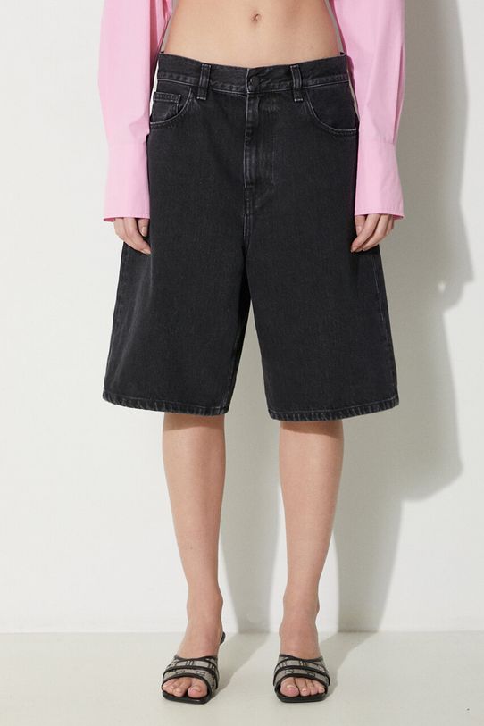 Carhartt WIP szorty jeansowe Brandon Short gładkie czarny I031919.8906