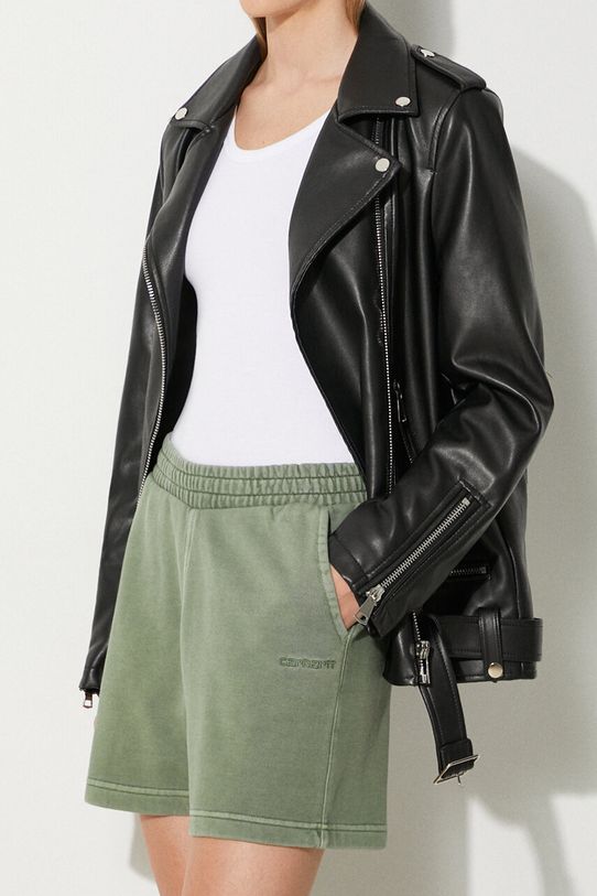 Bavlnené šortky Carhartt WIP Duster Script Sweat bavlna zelená I033055.1YFGD