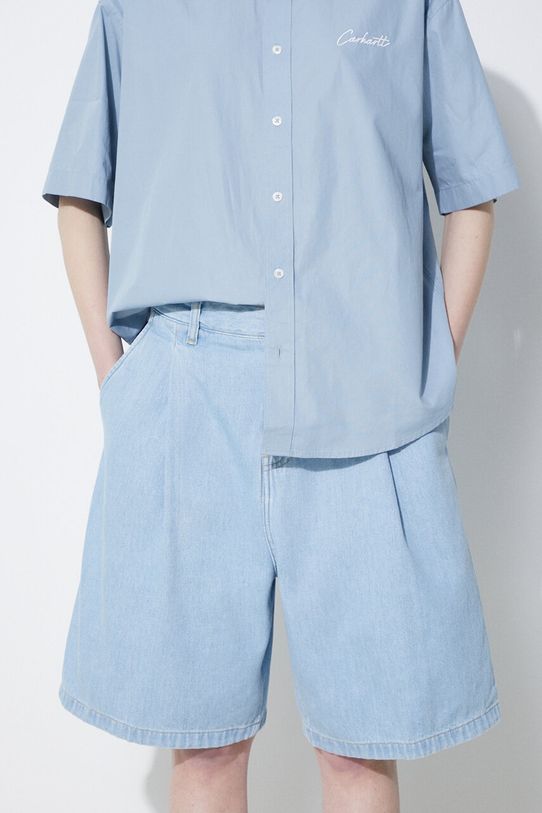 Дънков къс панталон Carhartt WIP Alta Short памук син I033345.112