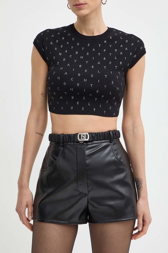 Elisabetta Franchi pantaloni scurti panza negru SH00242E2