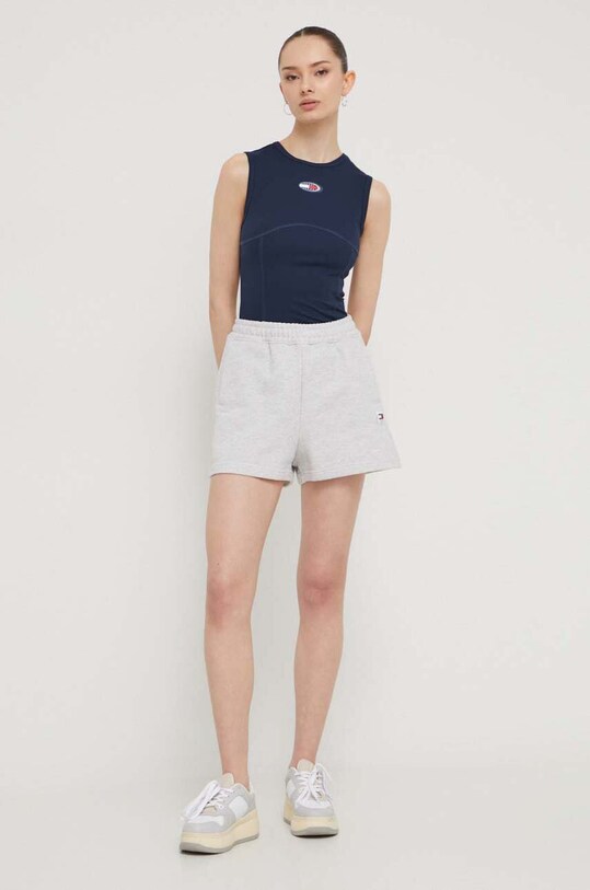 Tommy Jeans pantaloni scurți din bumbac DW0DW17772 gri SS24
