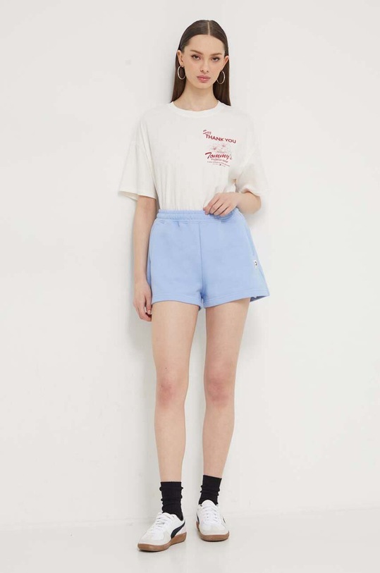 Bavlnené šortky Tommy Jeans DW0DW17772 modrá SS24
