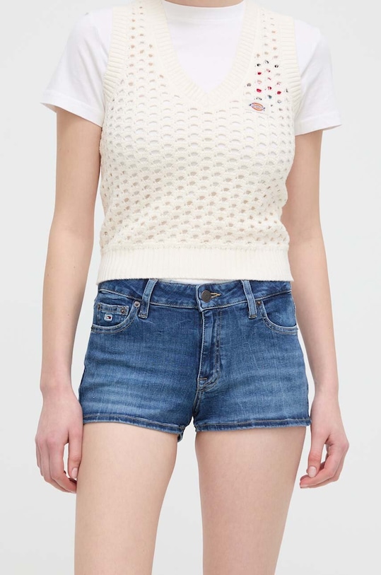 Τζιν σορτς Tommy Jeans με ελαστάν μπλε DW0DW17651