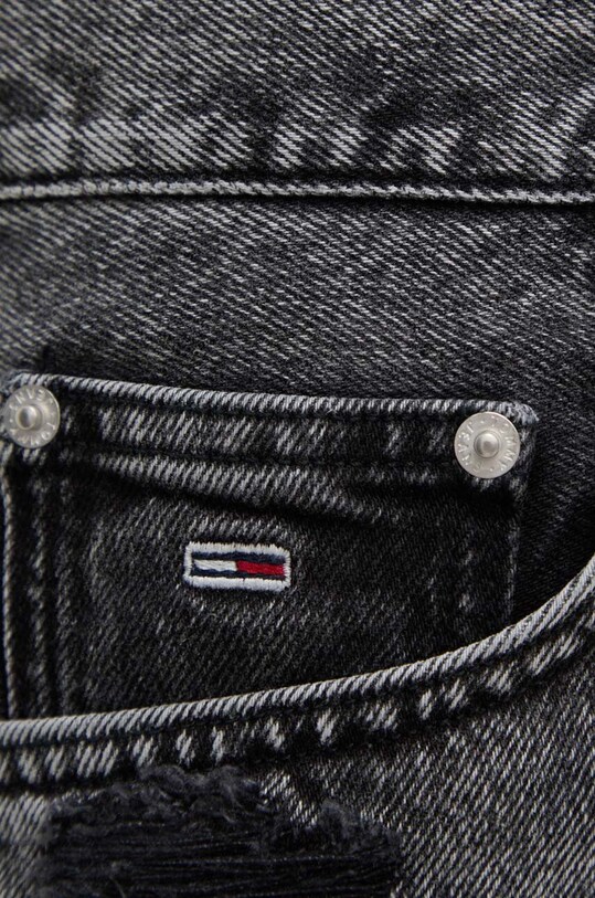 Rifľové krátke nohavice Tommy Jeans sivá DW0DW17652