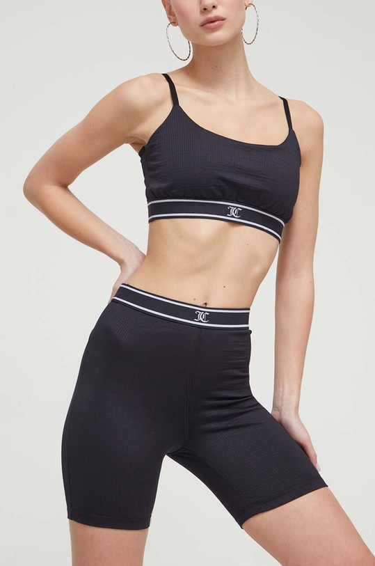 Juicy Couture szorty z elastanem czarny JCSHS223412.101