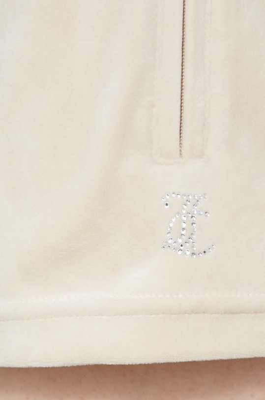Juicy Couture szorty welurowe beżowy JCWH121001.246