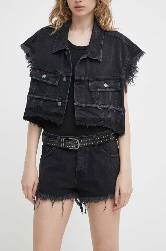 Aniye By pantaloni scurti jeans bumbac negru 185410