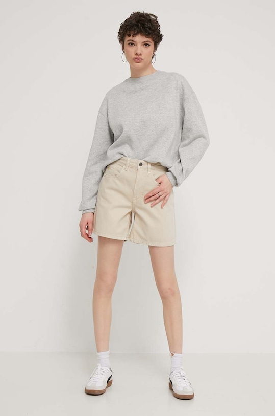 Бавовняні шорти Desigual SURY 24SWDD54 бежевий SS24