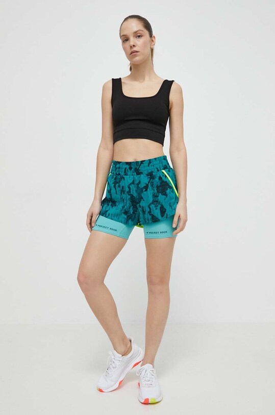 Under Armour pantaloni scurți de antrenament Project Rock 1384202 verde SS24