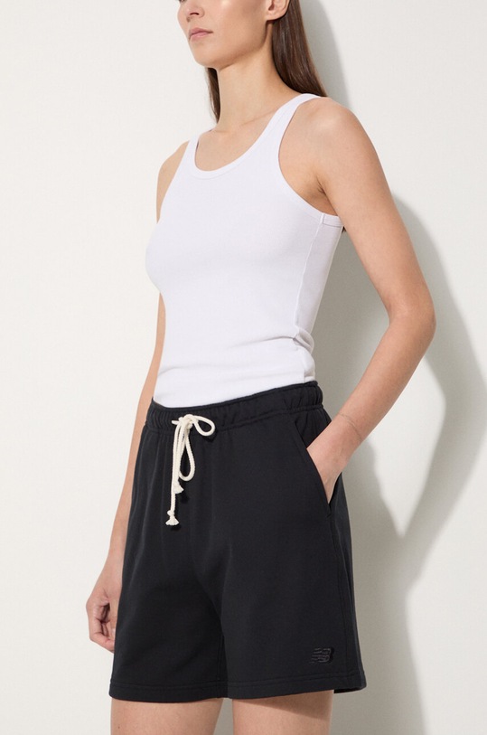 New Balance pantaloni scurti din bumbac negru WS41508BK