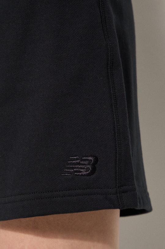 New Balance pantaloni scurti din bumbac WS41508BK negru