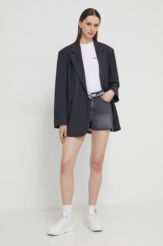 Džínové šortky Karl Lagerfeld Jeans 241J1121 šedá SS24