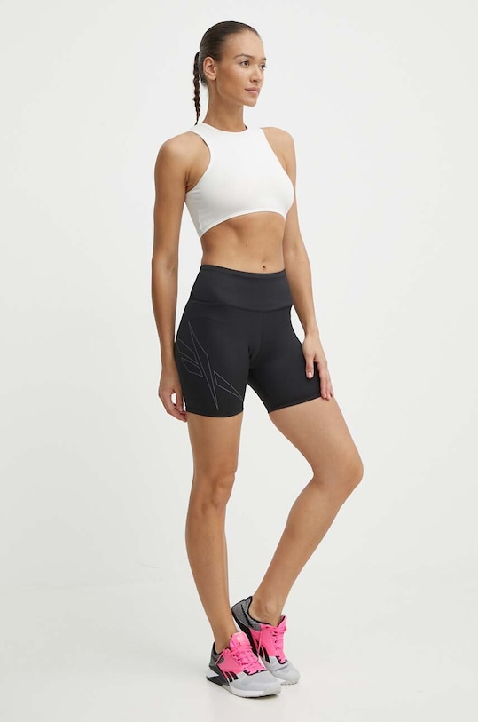 Reebok szorty treningowe Lux Bold 100075384 czarny SS24