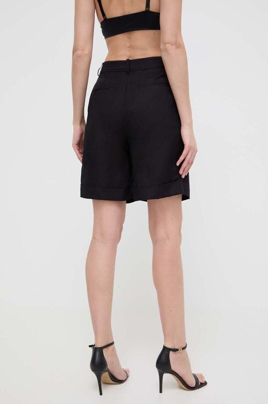 Îmbrăcăminte Karl Lagerfeld pantaloni scurti din in 241W1001 negru