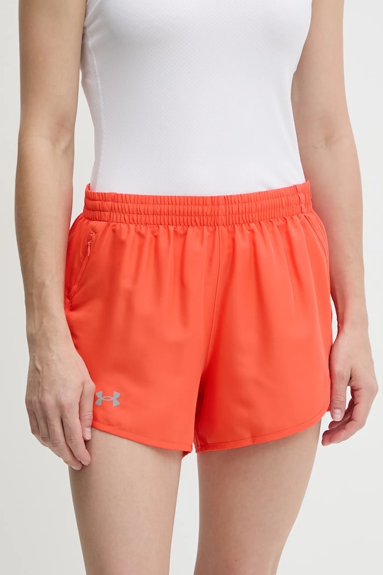 Under Armour szorty do biegania Fly By tkanina pomarańczowy 1382438