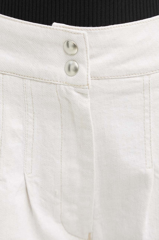 Šortky s příměsí lnu IRO béžová WM30CANVA