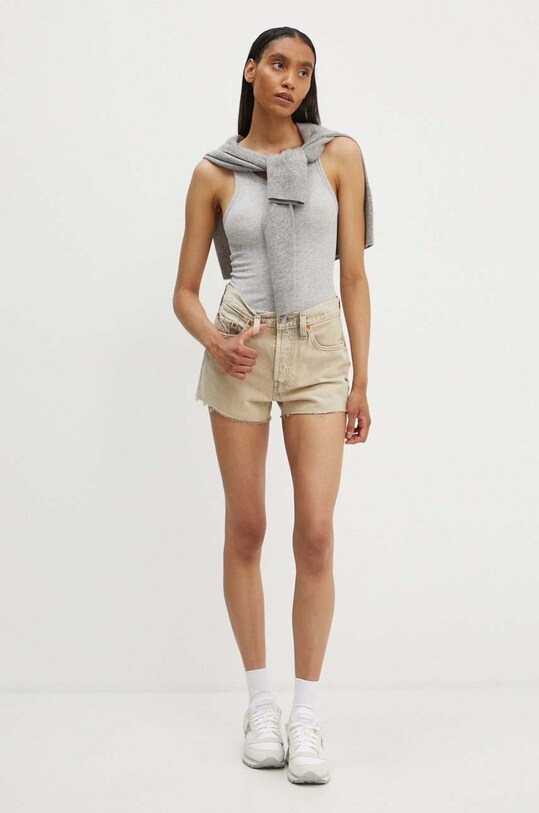 Levi's pantaloni scurti jeans 56327 bej SS25