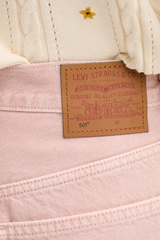 Levi's szorty jeansowe różowy 56327