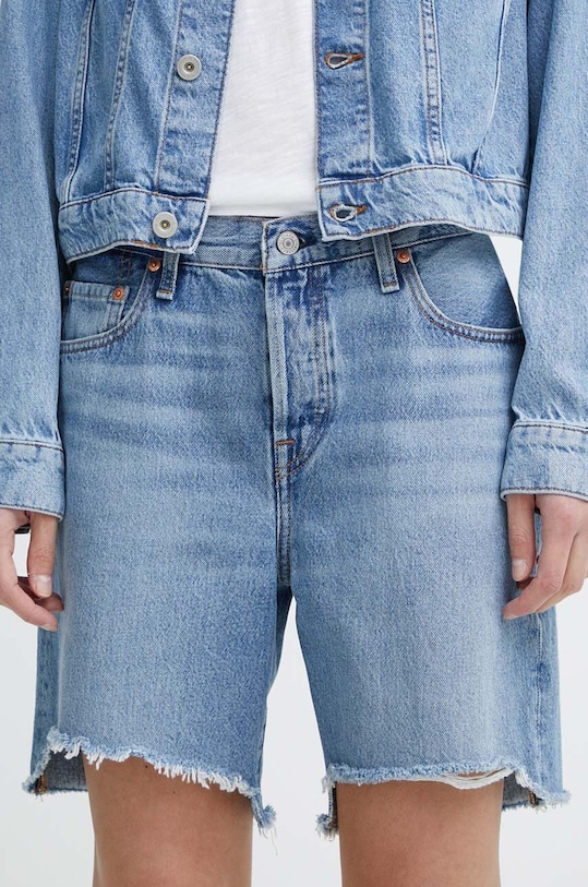 Rifľové krátke nohavice Levi's rifľovina modrá A1962