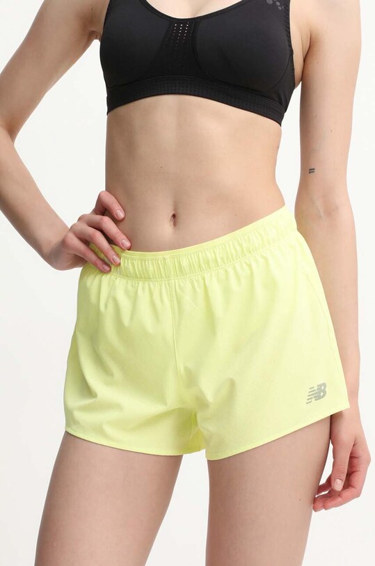 New Balance pantaloni scurți de alergare panza verde WS41286LLT