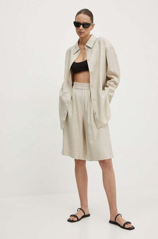 Σορτς Gestuz 10909086 μπεζ SS24