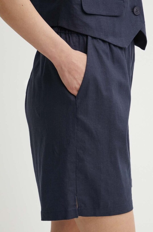 Gestuz pantaloni scurti din in bleumarin 10909101