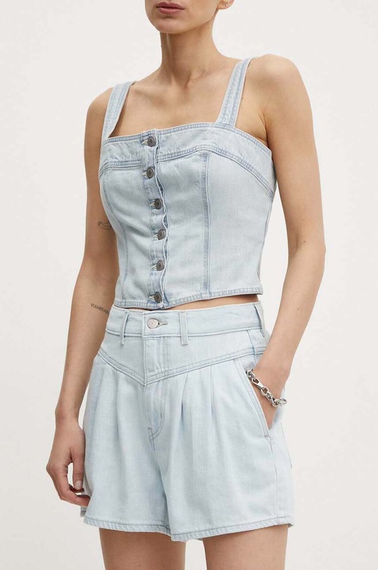 Levi's szorty jeansowe bawełna niebieski A7513