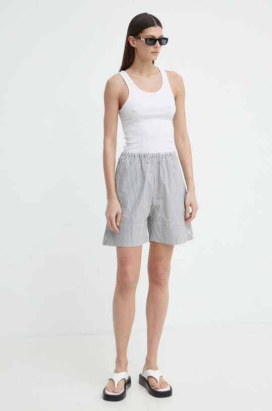 By Malene Birger pantaloni scurti din bumbac Q72416007 bleumarin SS24