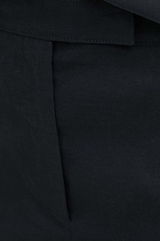 Theory szorty lniane czarny O0303216