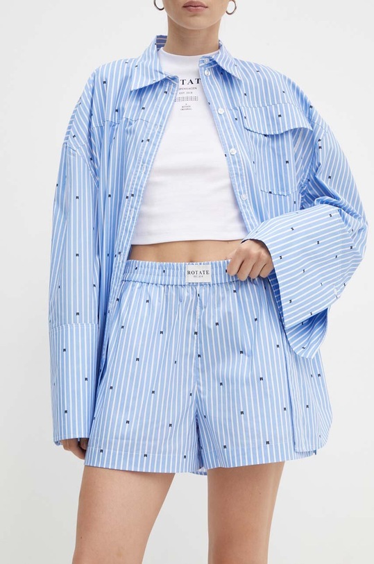 Rotate pantaloni scurti din bumbac bumbac albastru 1124702975