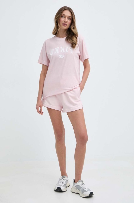 Bavlněné šortky Pinko 104284.A266 růžová SS24