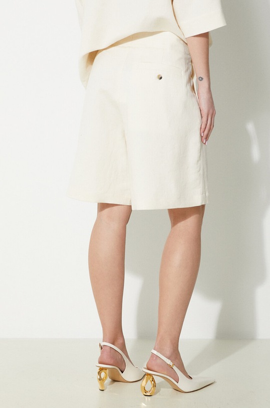Odjeća Kratke hlače s dodatkom lana JW Anderson Wide Leg Shorts SR0093.PG1483.002 bež