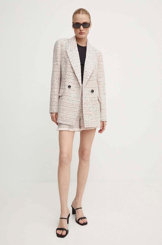 Bruuns Bazaar szorty z domieszką wełny StickweedBBDanice shorts BBW3957 różowy SS24