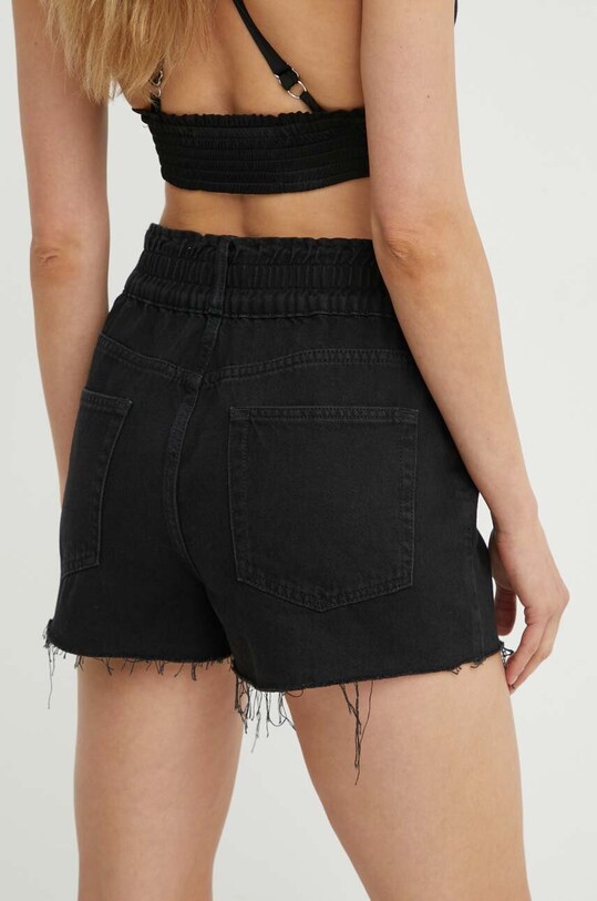 Îmbrăcăminte AllSaints pantaloni scurti din bumbac HAILEY DENIM SHORT W075EA negru