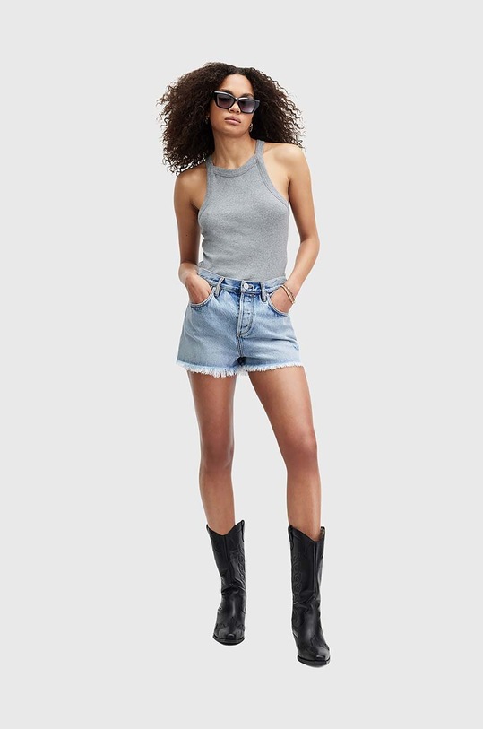 Джинсові бавовняні шорти AllSaints HEIDI DENIM SHORT бавовна блакитний W066EA