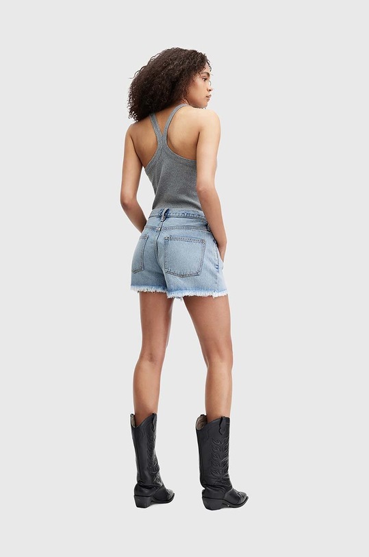 Джинсові бавовняні шорти AllSaints HEIDI DENIM SHORT W066EA блакитний
