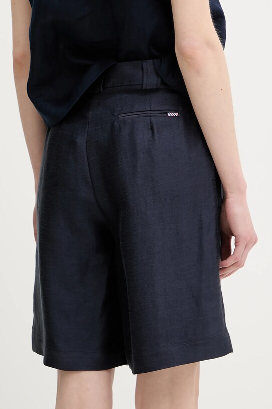 Îmbrăcăminte La Petite Française pantaloni scurți din amestec de in SAVOUREUX PFSAVOUREUX bleumarin