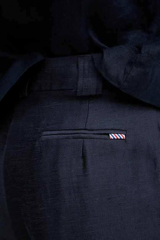 La Petite Française pantaloni scurți din amestec de in SAVOUREUX PFSAVOUREUX bleumarin