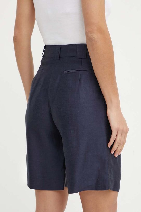 Îmbrăcăminte La Petite Française pantaloni scurți din amestec de in SAVOUREUX PFSAVOUREUX bleumarin