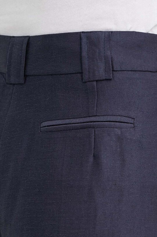 La Petite Française pantaloni scurți din amestec de in SAVOUREUX bleumarin PFSAVOUREUX
