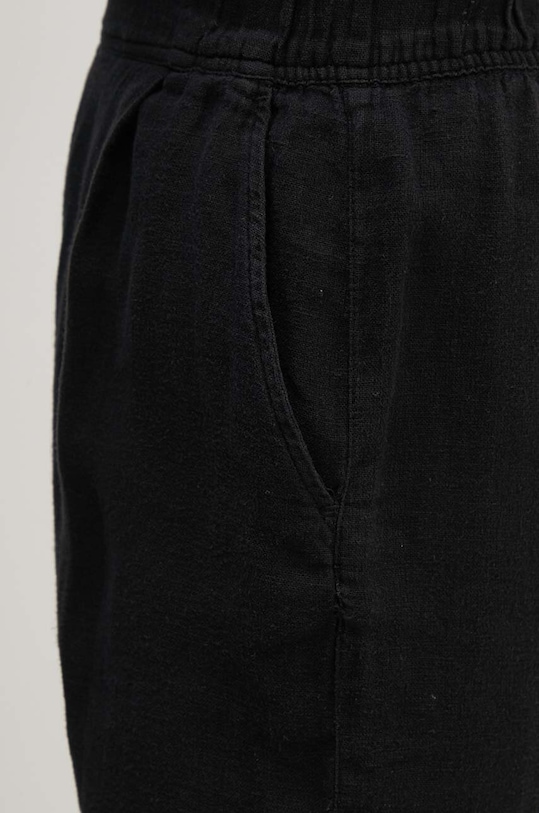 Sisley pantaloni scurti din in negru 41I4L901F