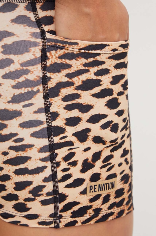 P.E Nation edzős rövidnadrág Recalibrate Print barna 242S285